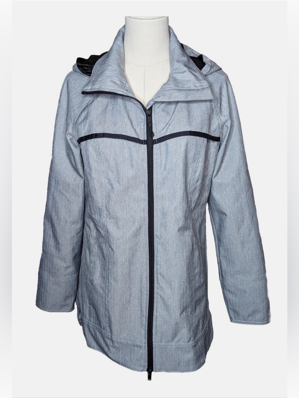 Mondetta Full Zip Jacket Gray Pockets Hooded Long Sleeve Women's